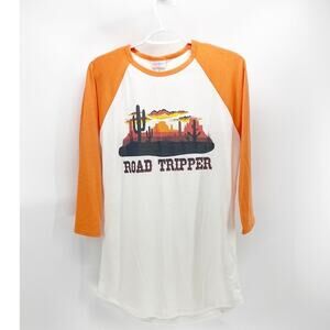 LuLaRoe Randy t-shirt top graphic Road tripper cactus sunset baseball T-shirt